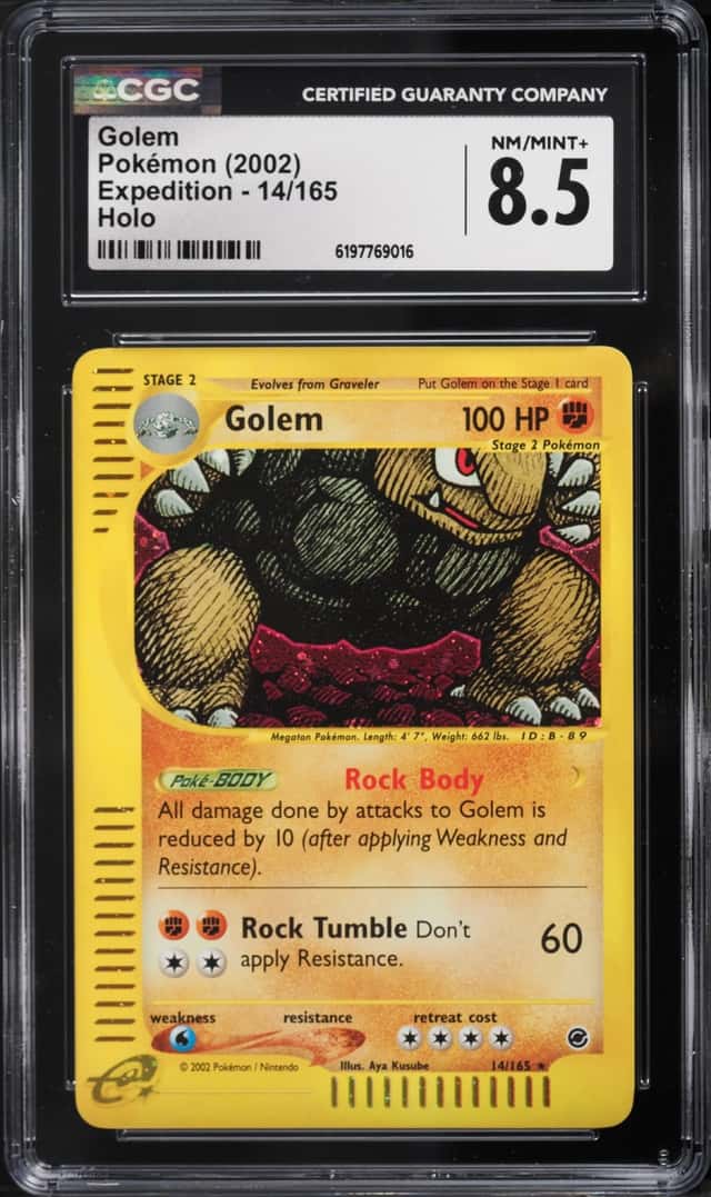 2002 Pokemon Expedition Holo Golem #14 CGC 8.5 NM-MT+