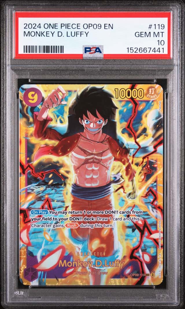 One Piece Monkey D. Luffy Emperors In The New World Op09-119 PSA 10 Gem Mint