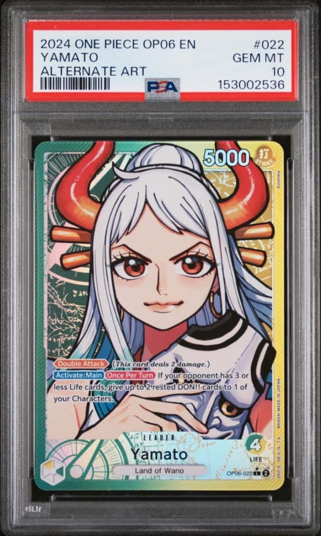 One Piece Yamato Op06-022 Alternate Art PSA 10 Gem Mint