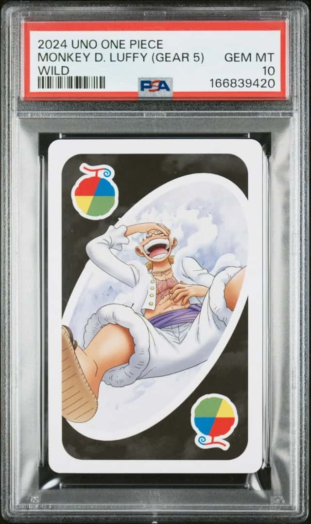 2024 UNO ONE PIECE WILD MONKEY D. LUFFY (GEAR 5) PSA 10