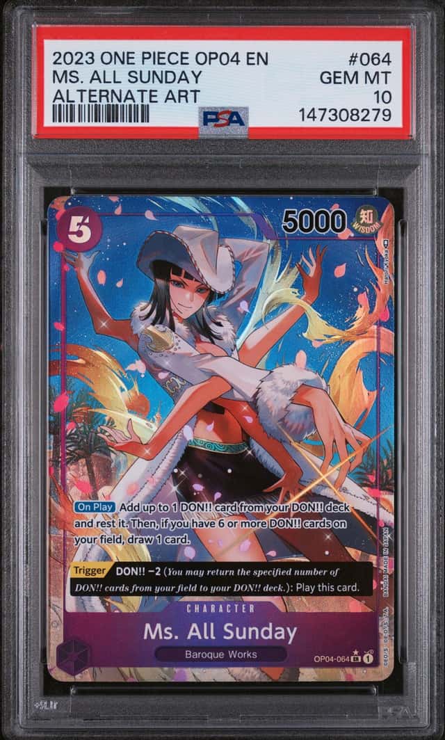 2023 One Piece Kingdoms of Intrigue Ms. All Sunday Alt Art PSA 10 #OP04-064