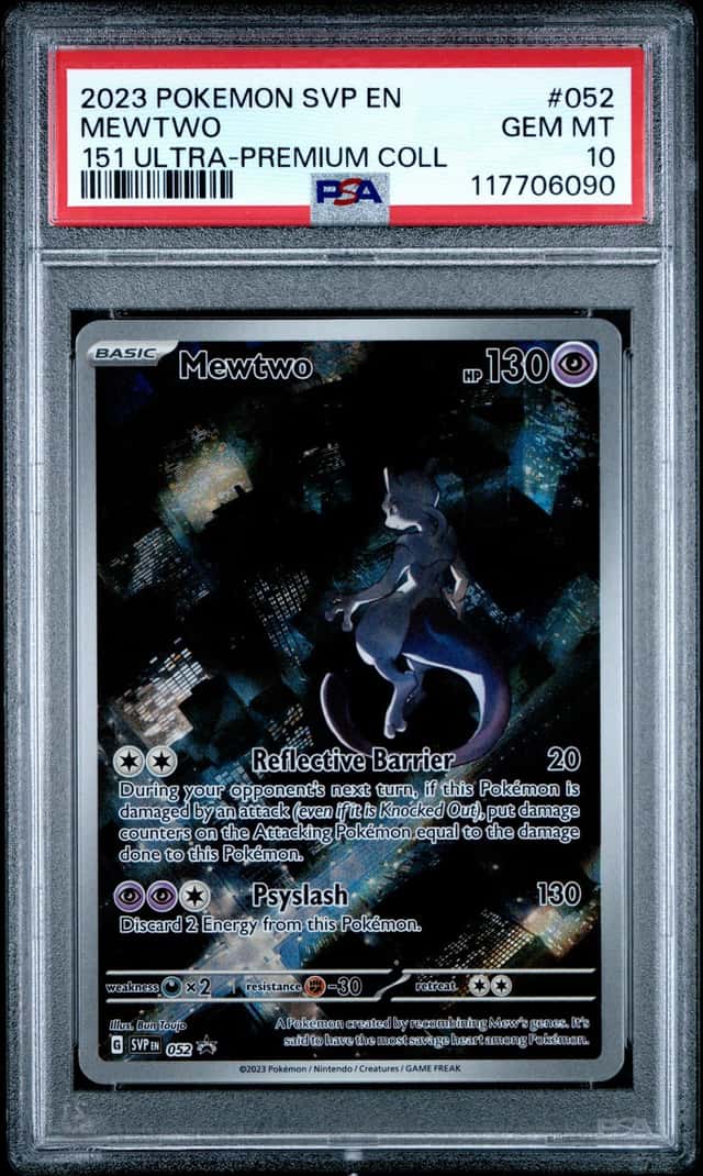 2023 POKEMON SVP EN-SV BLACK STAR PROMO 151 ULTRA-PREM COLL #052 MEWTWO PSA 10