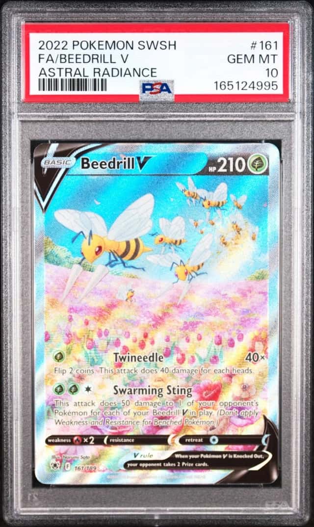 2022 POKEMON SWORD & SHIELD ASTRAL RADIANCE #161 FULL ART/BEEDRILL V PSA 10