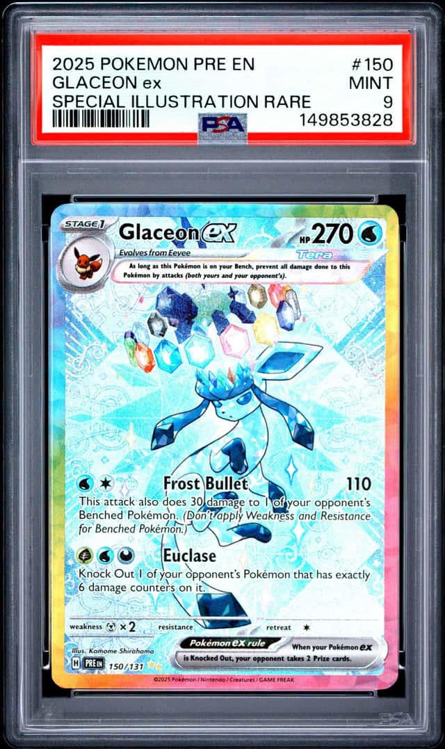 2025 Pokemon Prismatic Glaceon ex Special Illustration Rare #150/131 PSA 9