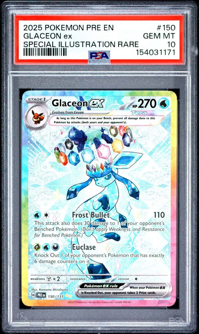 2025 Pokemon PRE EN Special Illustration Rare #150 Glaceon ex PSA 10 GEM MINT
