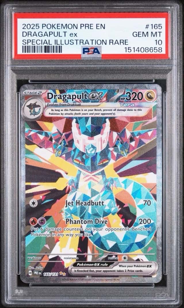 Pokémon Dragapult ex 165/131 Prismatic Evolutions EX SIR NM PSA 10