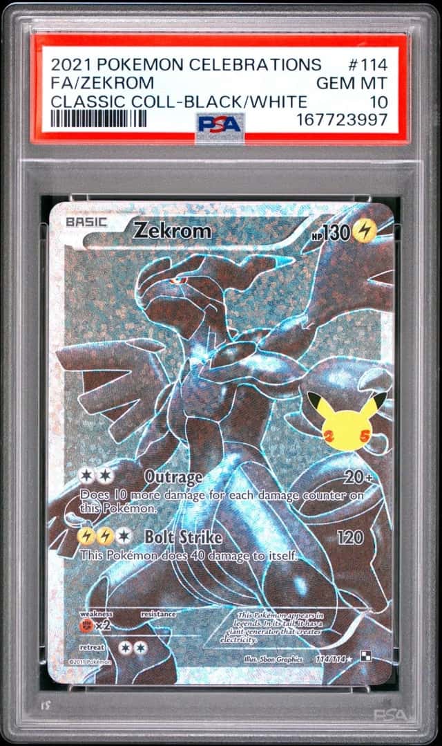 2021 POKEMON CELEBRATIONS CLASSIC COLLECTION #114 FULL ART/ZEKROM PSA 10
