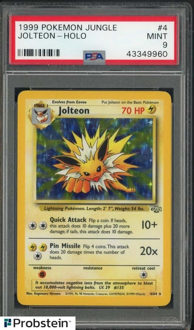 1999 Pokemon Jungle #4 Jolteon Holo PSA 9 MINT