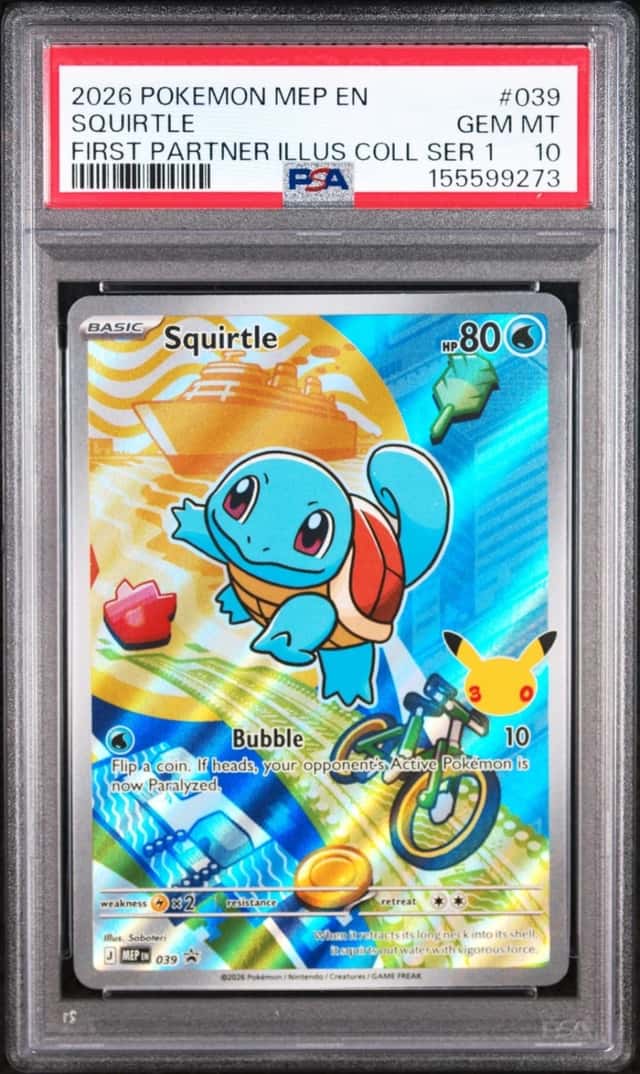 2026 POKEMON MEP FIRST PARTNER ILLUSTRATION COLLECTION #039 SQUIRTLE PSA 10