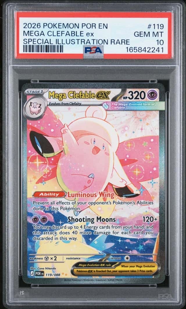 2026 POKEMON PERFECT ORDER SPECIAL ILLUSTRATION RARE MEGA CLEFABLE EX PSA 10