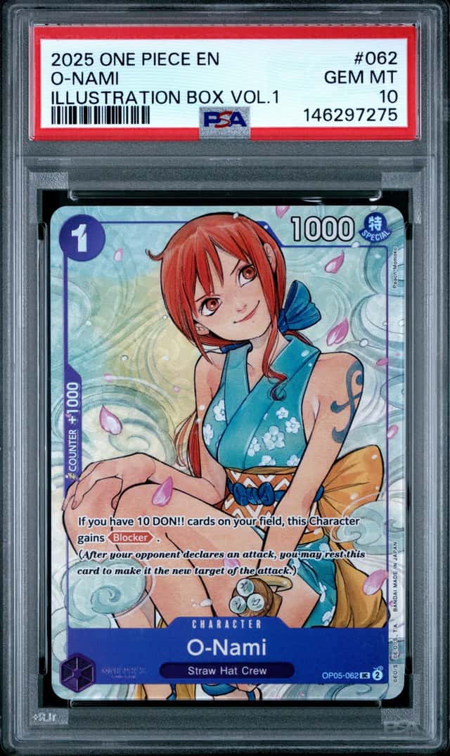 2025 O-Nami Illustration Box Vol. 1 Alternate Art OP05 062 PSA 10 GEM MINT