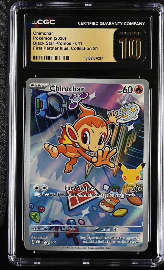 Pokemon Chimchar Promo 041 First Partner Illus. Coll. S1 CGC 10 Pristine