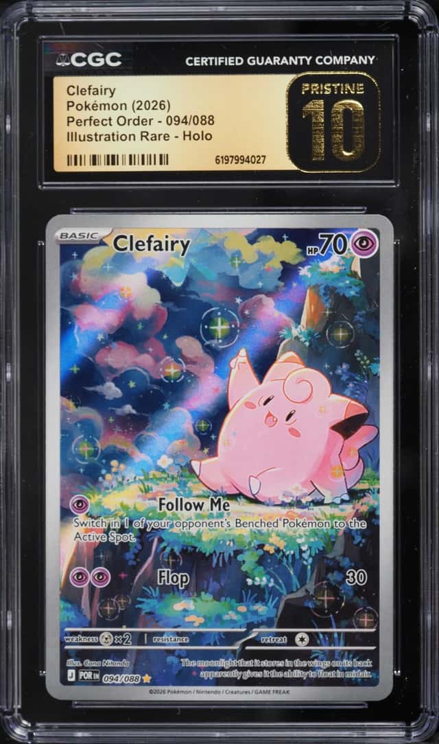 2026 Pokemon Mega Evolution Perfect Order IR Clefairy #94 CGC 10 PRISTINE