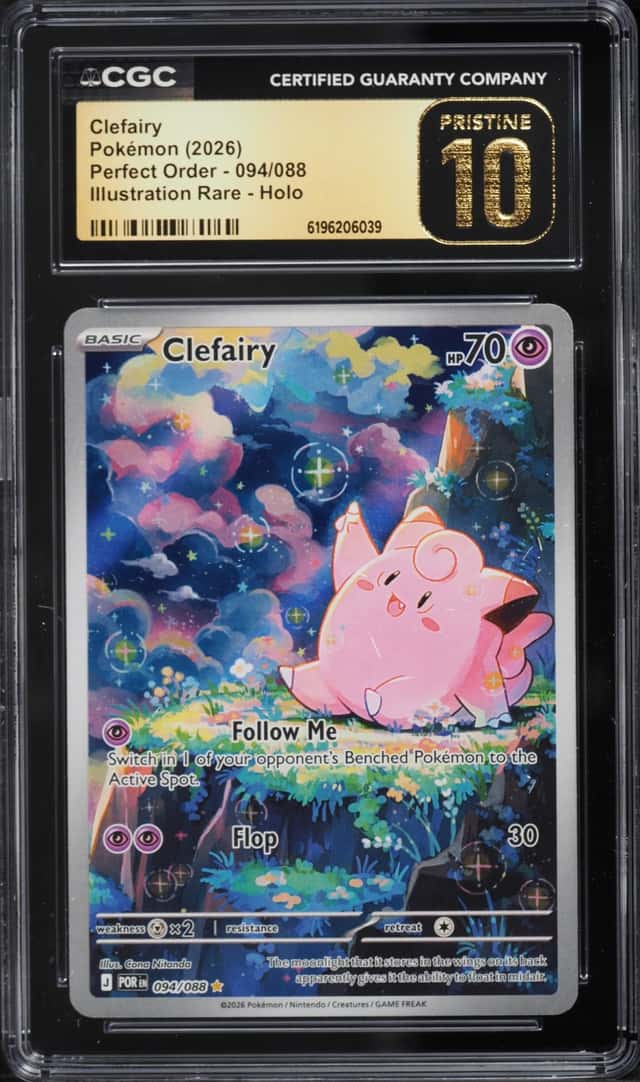 2026 Pokemon Mega Evolution Perfect Order IR Clefairy #94 CGC 10 PRISTINE