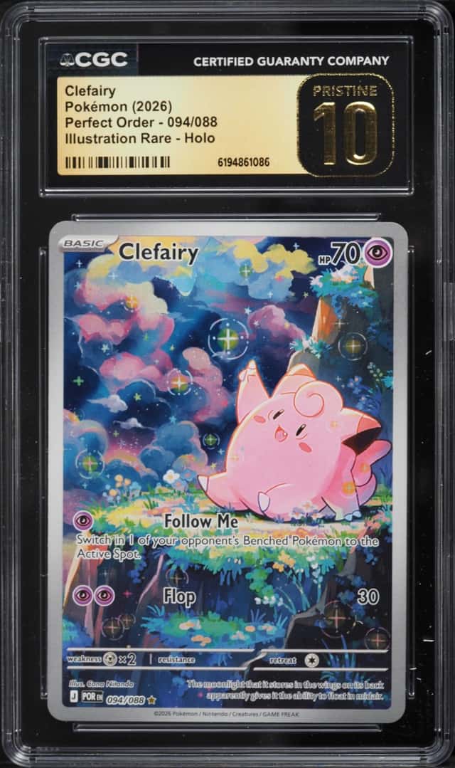 2026 Pokemon Mega Evolution Perfect Order IR Clefairy #94 CGC 10 PRISTINE