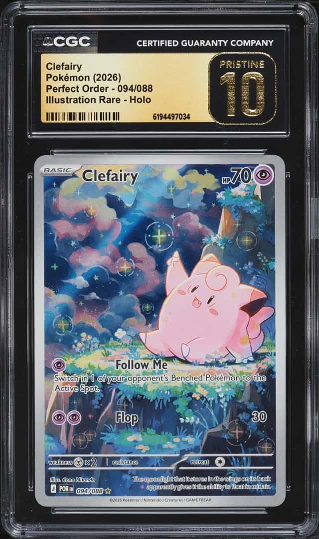 2026 Pokemon Mega Evolution Perfect Order IR Clefairy #94 CGC 10 PRISTINE