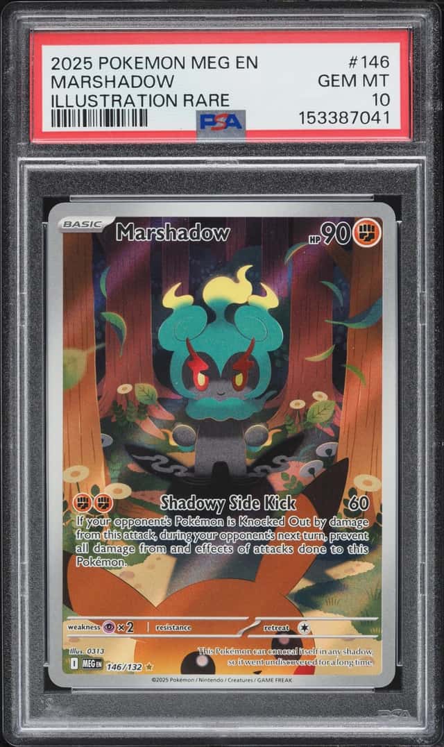 2025 Pokemon Mega Evolution IR Marshadow #146 PSA 10 GEM MINT