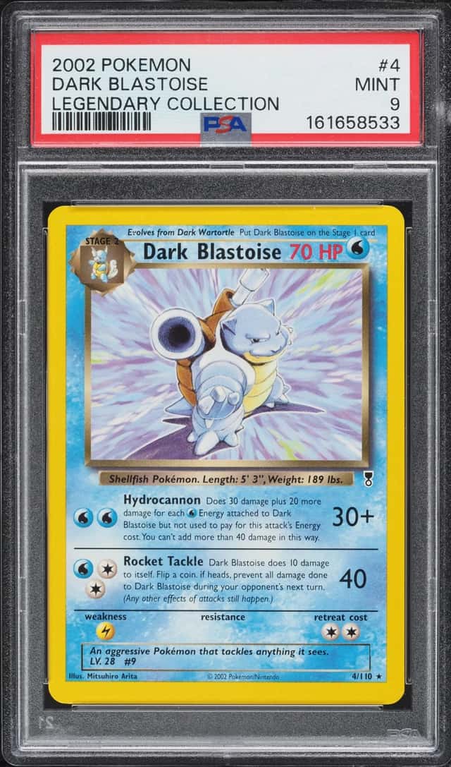 2002 Pokemon Legendary Collection Dark Blastoise #4 PSA 9 MINT
