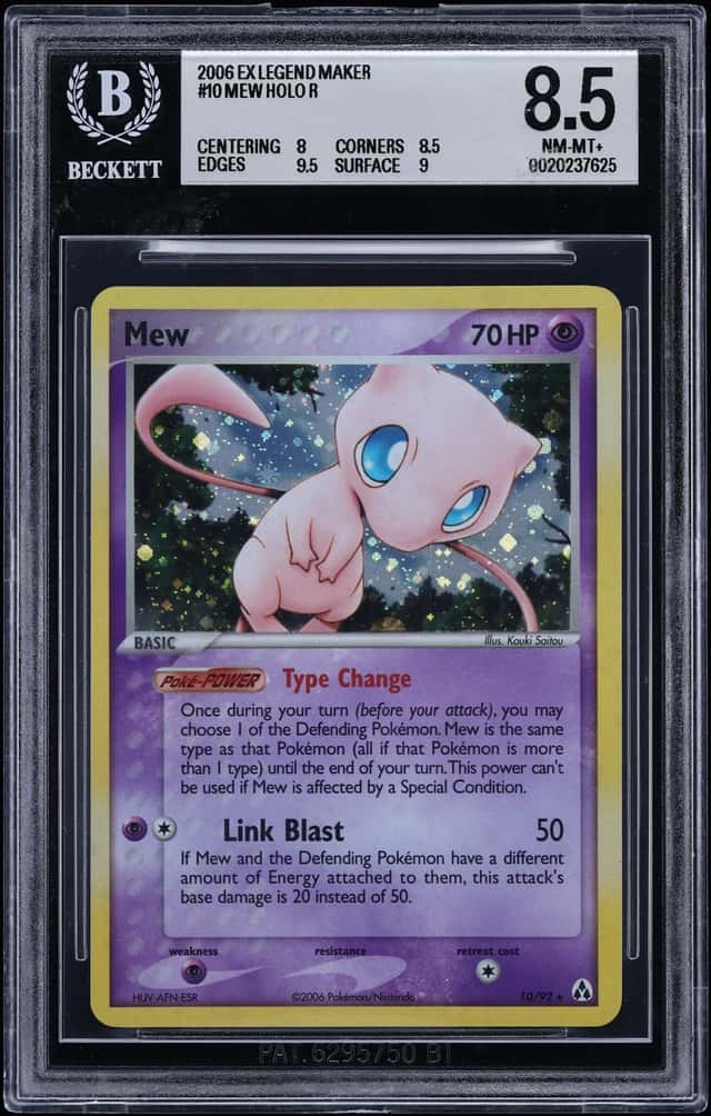 2006 Pokemon Ex Legend Maker Holo Mew #10 BGS 8.5 NM-MT+