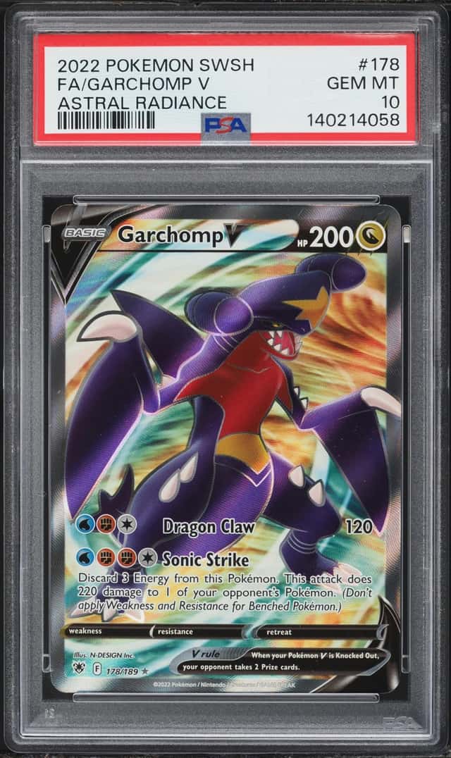 2022 Pokemon Sword & Shield Astral Radiance Full Art Garchomp V #178 PSA 10 GEM MINT