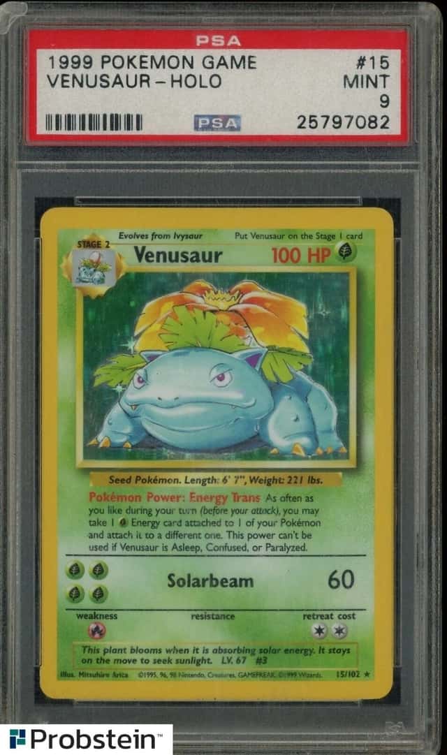 1999 Pokemon Game #15 Venusaur Holo PSA 9 MINT