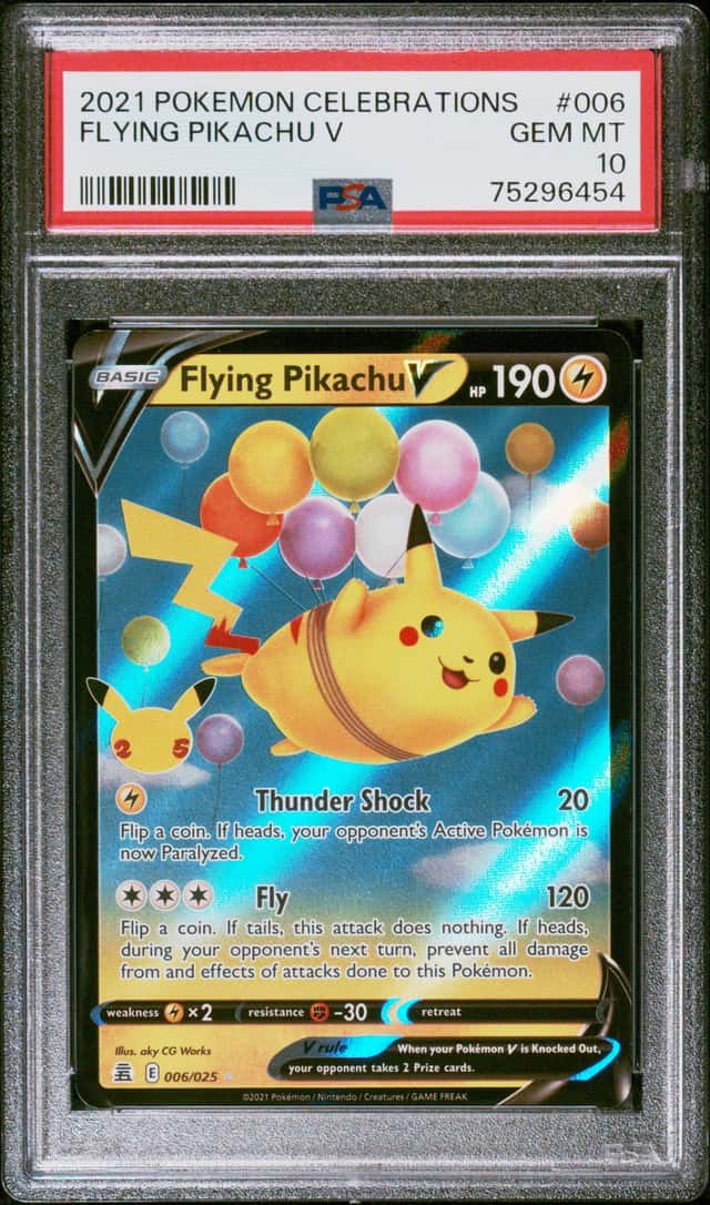 Pokemon Co Flying Pikachu V 006/025 Celebrations Holo EN PSA 10 2021