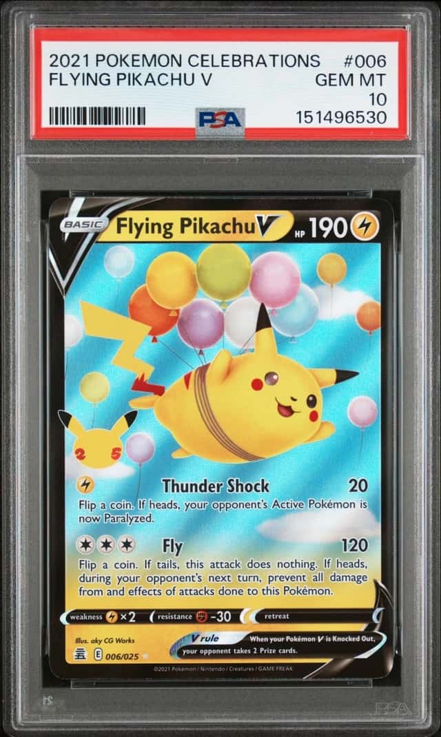 2021 POKEMON CELEBRATIONS #006 FLYING PIKACHU V PSA 10