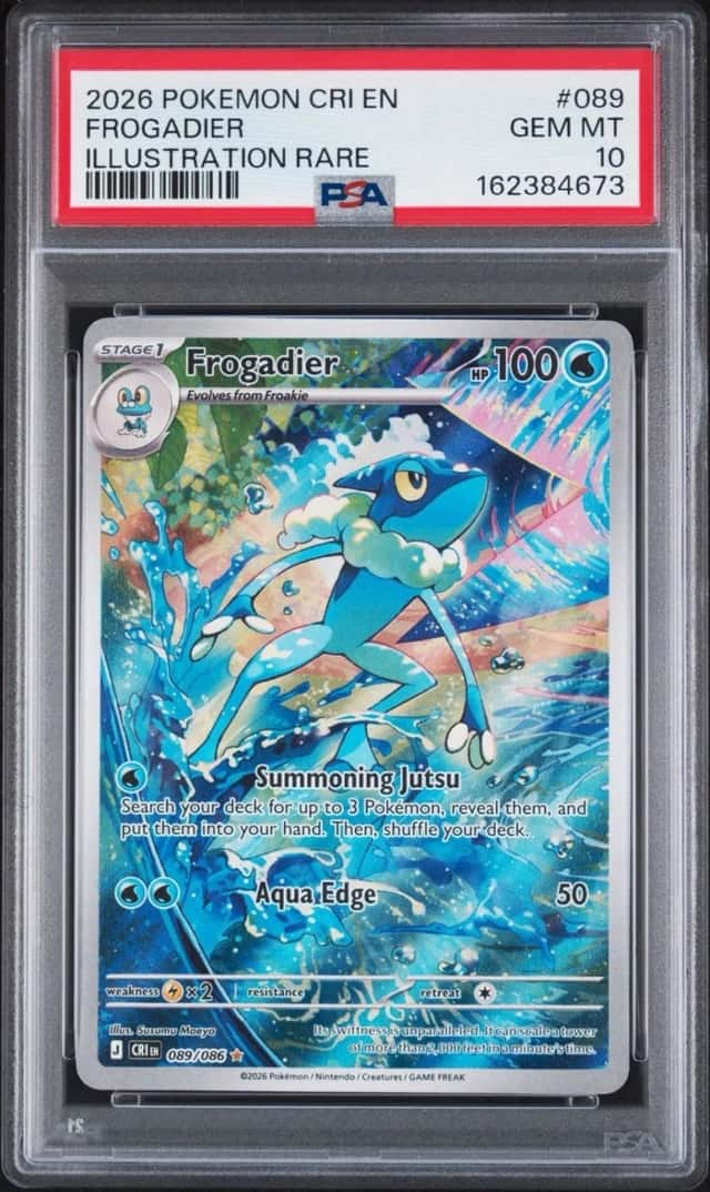 2026 POKEMON CRI EN-CHAOS RISING ILLUSTRATION RARE #089 FROGADIER PSA 10