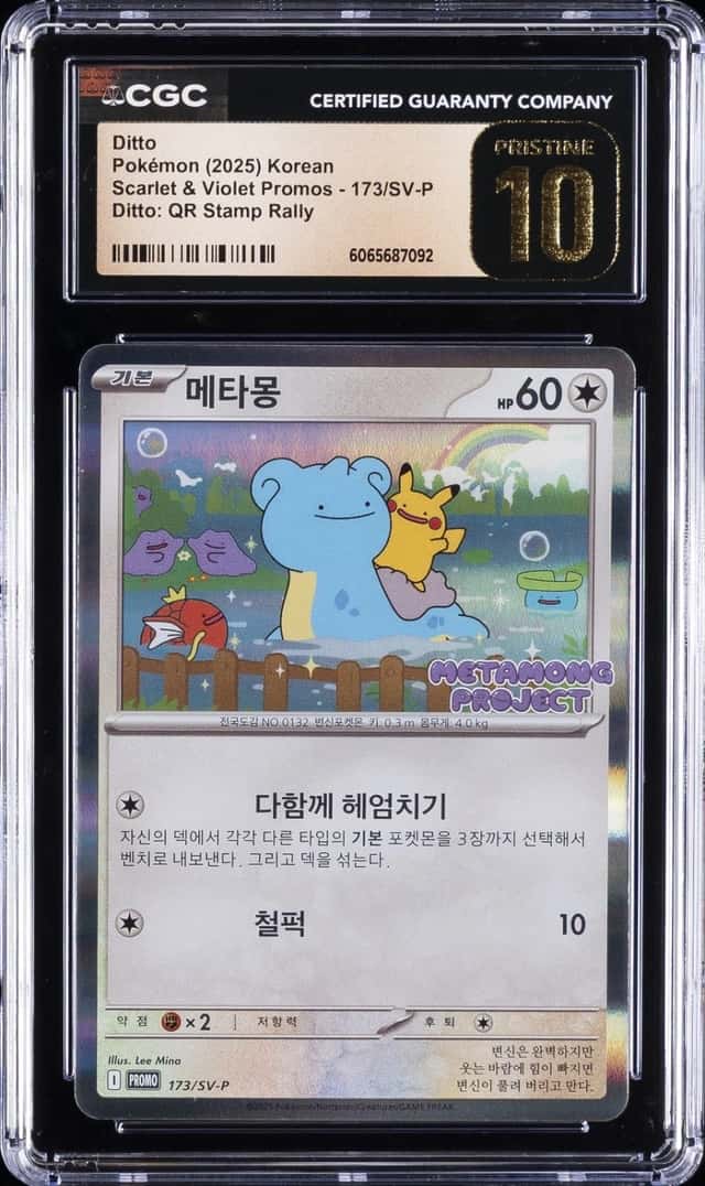2025 POKEMON SCARLET & VIOLET PROMOS KOREAN #173/SV-P DITTO CGC 10 PRISTINE