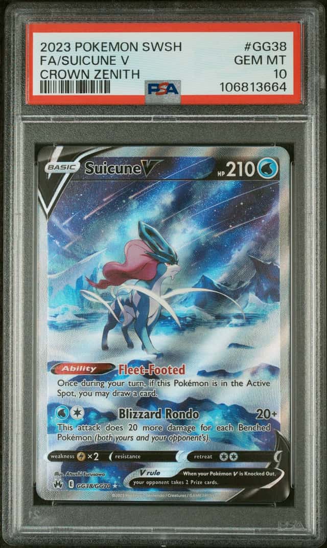 Pokemon FA / Suicune V 2023 Pokemon SWSH PSA 10 Gem Mint