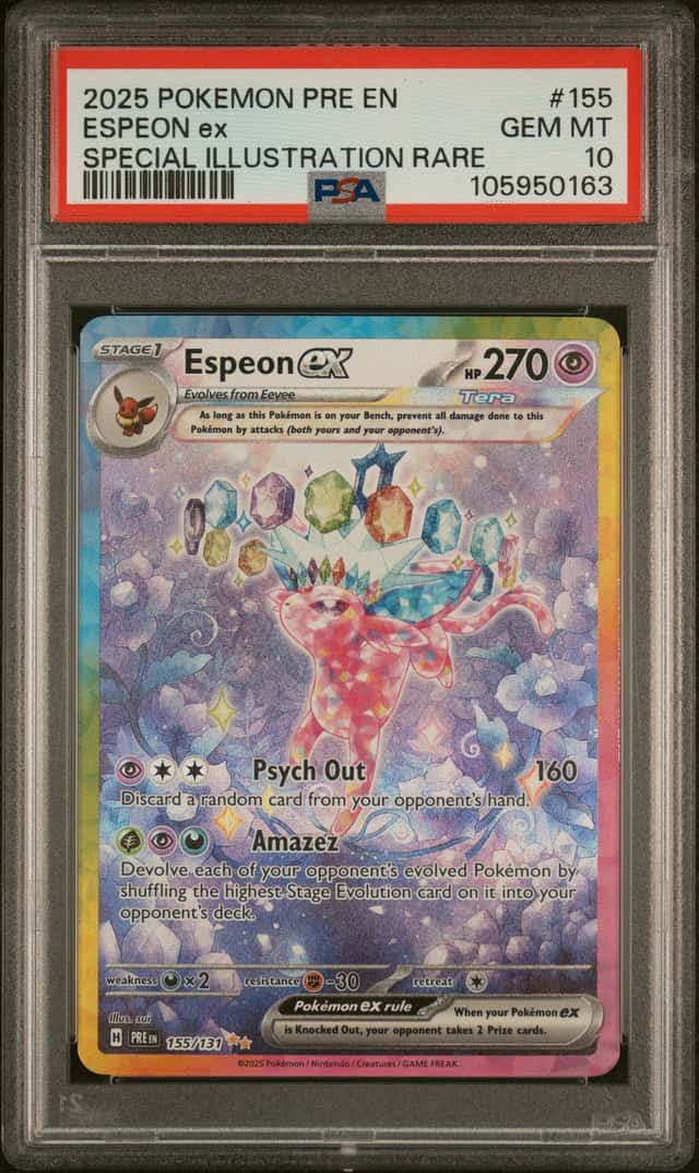 Prismatic Evolutions PSA 10 Espeon ex 155/131 SIR