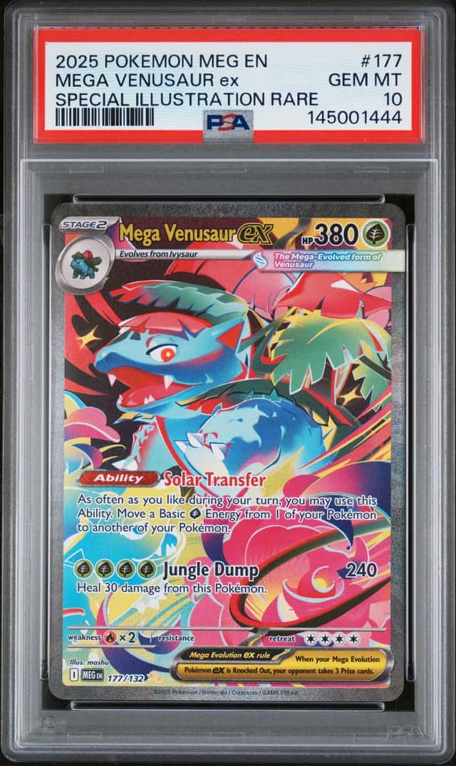 2025 POKEMON MEGA EVOLUTION SPECIAL ILLUSTRATION RARE MEGA VENUSAUR EX PSA 10