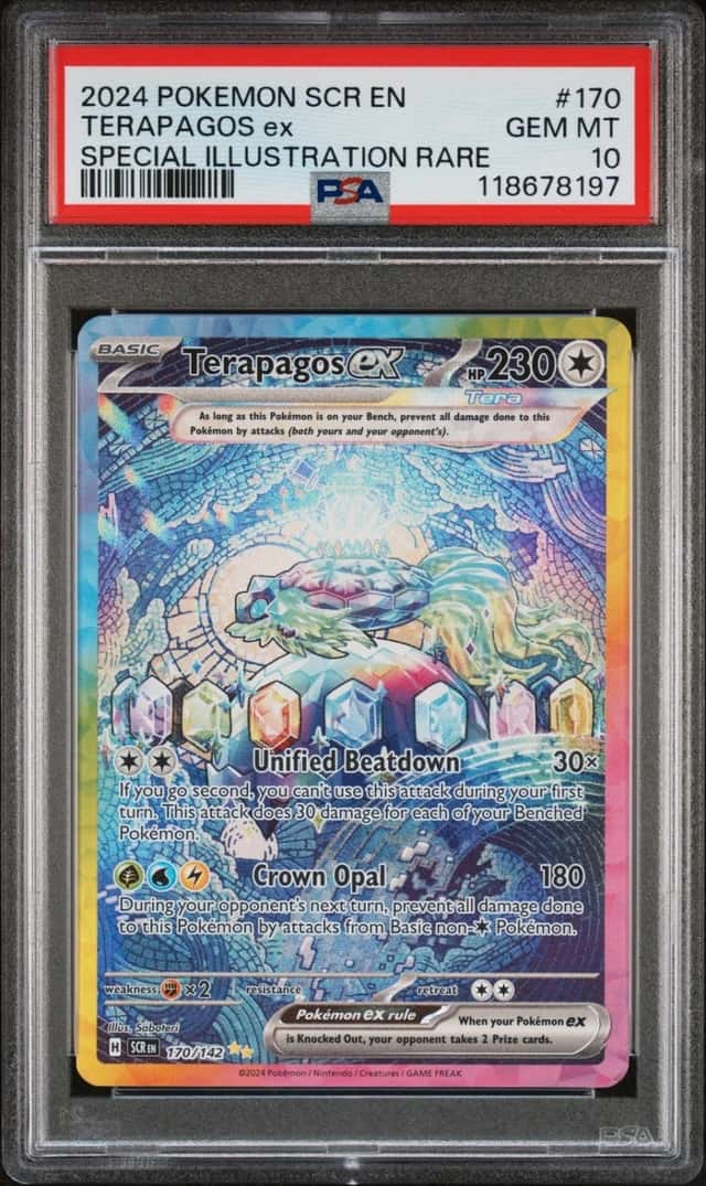 2024 POKEMON SCR EN-STELLAR CROWN SPECIAL ILLUSTRATION RARE TERAPAGOS EX PSA 10