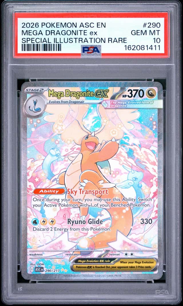 2026 Pokemon Mega Dragonite ex Special Illustration Rare #290/217 PSA 10