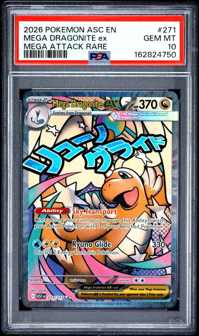 2026 POKEMON ASC EN-ASCENDED HEROES MEGA ATTACK RARE MEGA DRAGONITE EX PSA 10