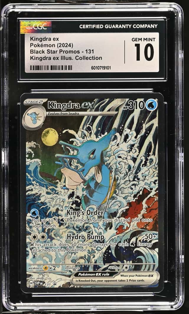 Kingdra ex 131 SV Scarlet & Violet Promo Holo English 2024 CGC 10
