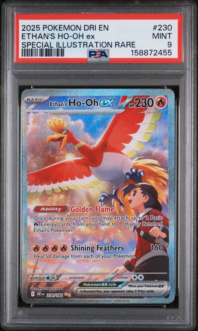 2025 Pokemon DRI EN #230 Ethan's Ho-Oh ex SIR PSA 9 MINT