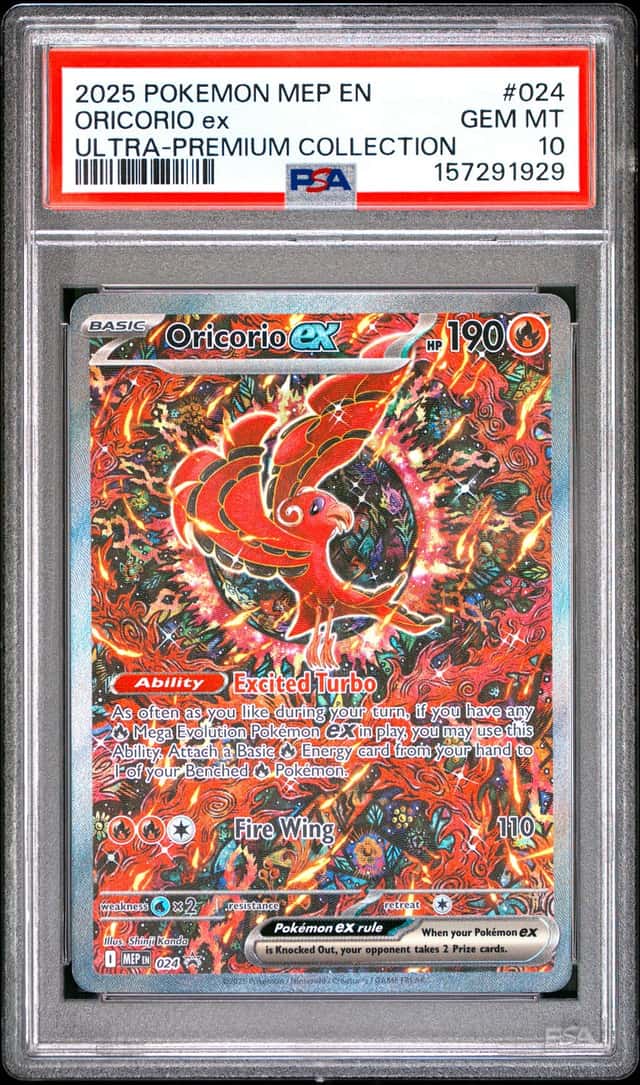 2025 POKEMON MEP EN-ME ULTRA-PREMIUM COLLECTION #024 ORICORIO EX PSA 10