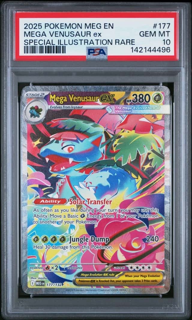 2025 POKEMON MEGA EVOLUTION SPECIAL ILLUSTRATION RARE MEGA VENUSAUR EX PSA 10