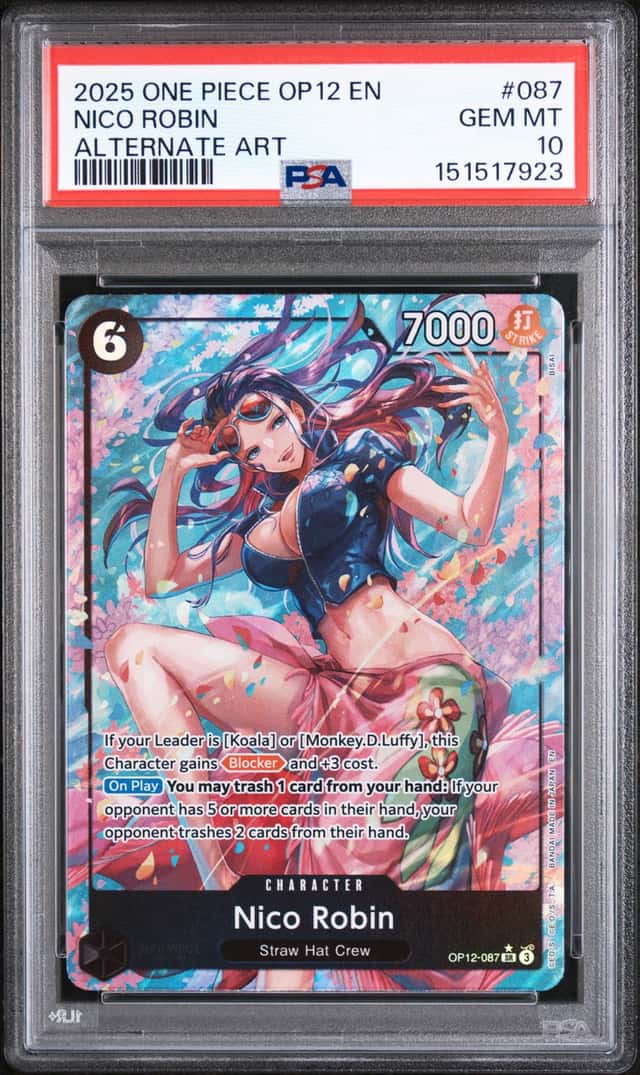 Nico Robin (Alternate Art) OP12-087 Legacy of the Master Foil - PSA 10 English