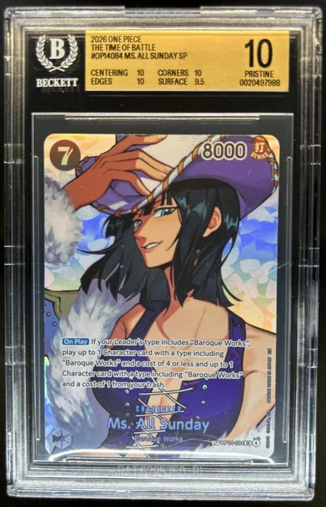 2026 One Piece The Time of Battle Ms. All Sunday Alt Art #OP14-084 BGS 10
