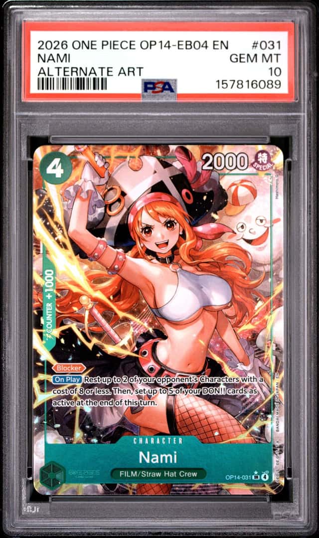 One Piece Nami Alternate Art EB04 OP14-031 PSA 10 Gem Mint