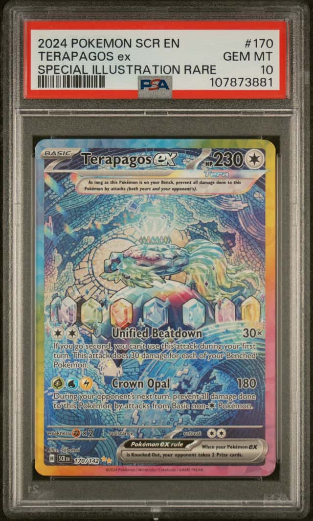 2024 Pokemon Scarlet and Violet Stellar Crown Special Illustration Rare Terapagos Ex #170