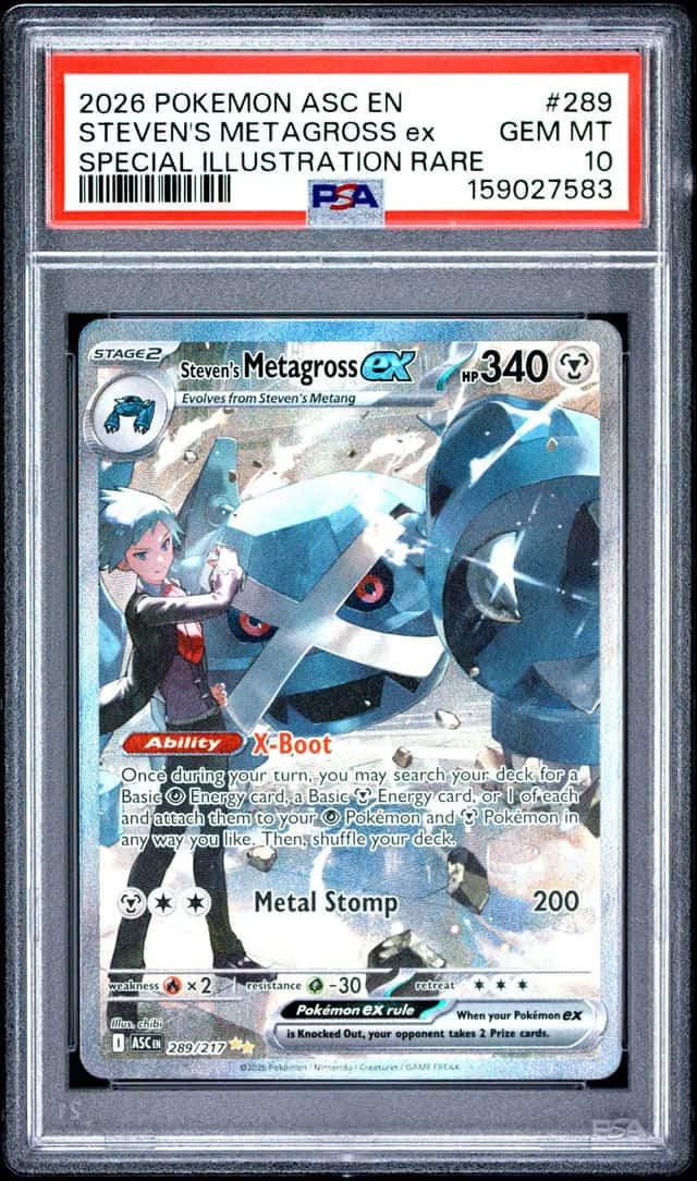 2026 Pokemon Mega Evolution Ascended Heroes Special Illustration Rare Steven's Metagross Ex #289