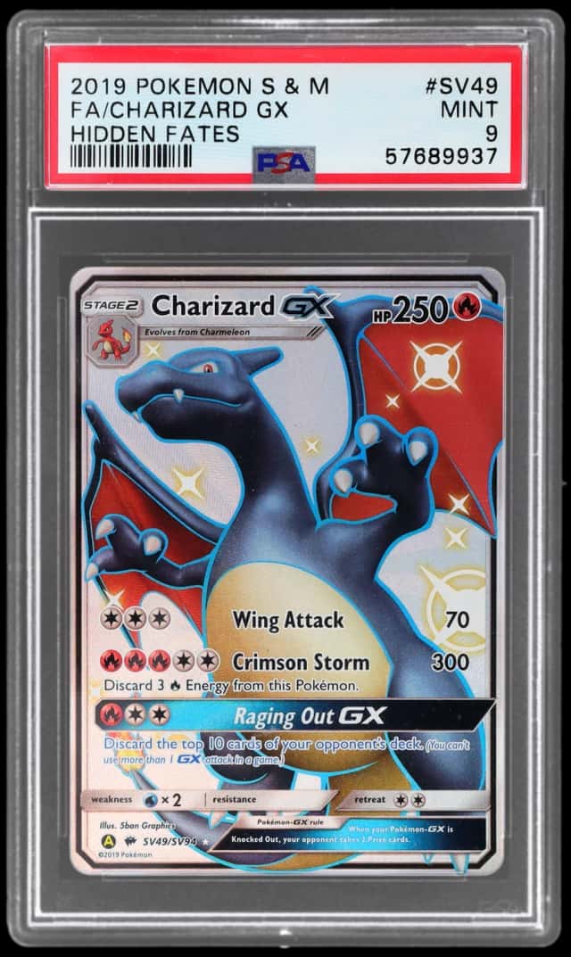 2019 Pokemon Sun and Moon Hidden Fates Shiny Vault Charizard Gx #SV49
