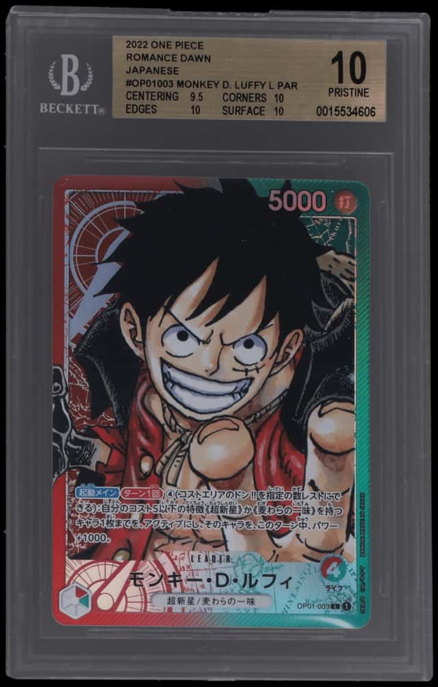 2022 One Piece Romance Dawn Japanese Alternate Art Monkey D. Luffy #OP01-003