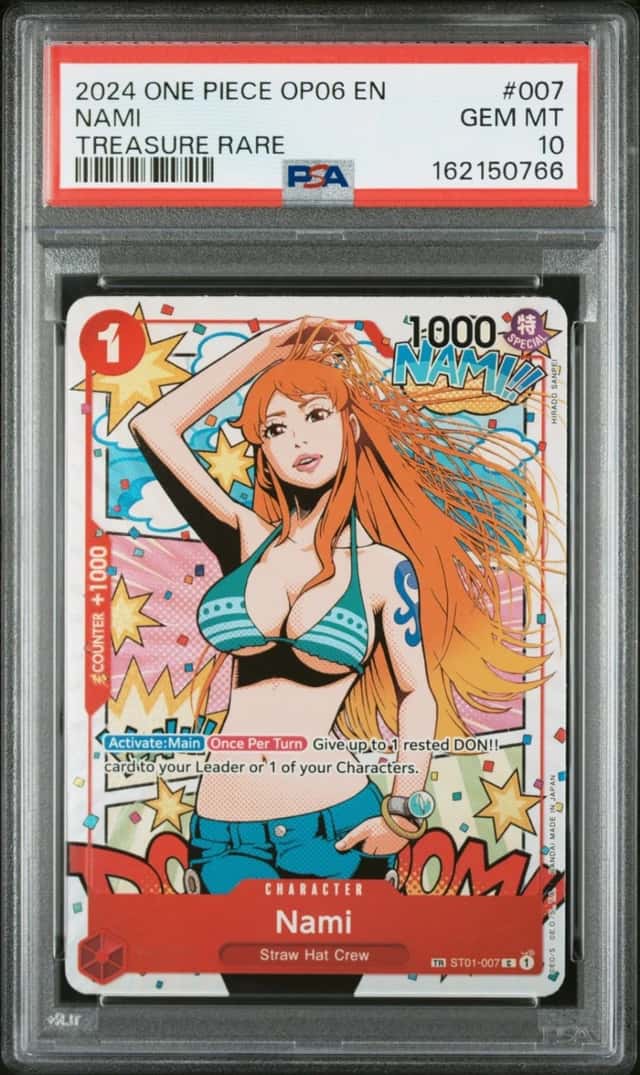 One Piece Nami OP06-007 Treasure Rare PSA 10 Gem Mint