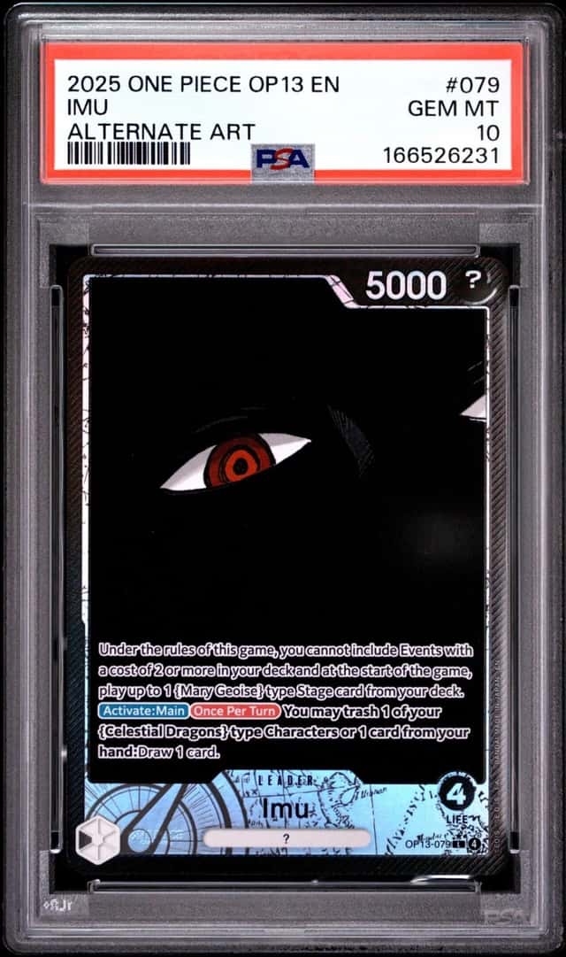 2025 ONE PIECE OP13-CARRYING ON HIS WILL ALTERNATE ART #079 IMU PSA 10