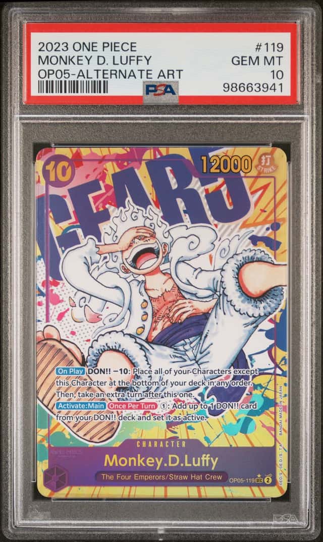 MONKEY D. LUFFY 2023 AWAKENING OF THE NEW ERA ALT ART SECRET RARE PSA 10 Q3420