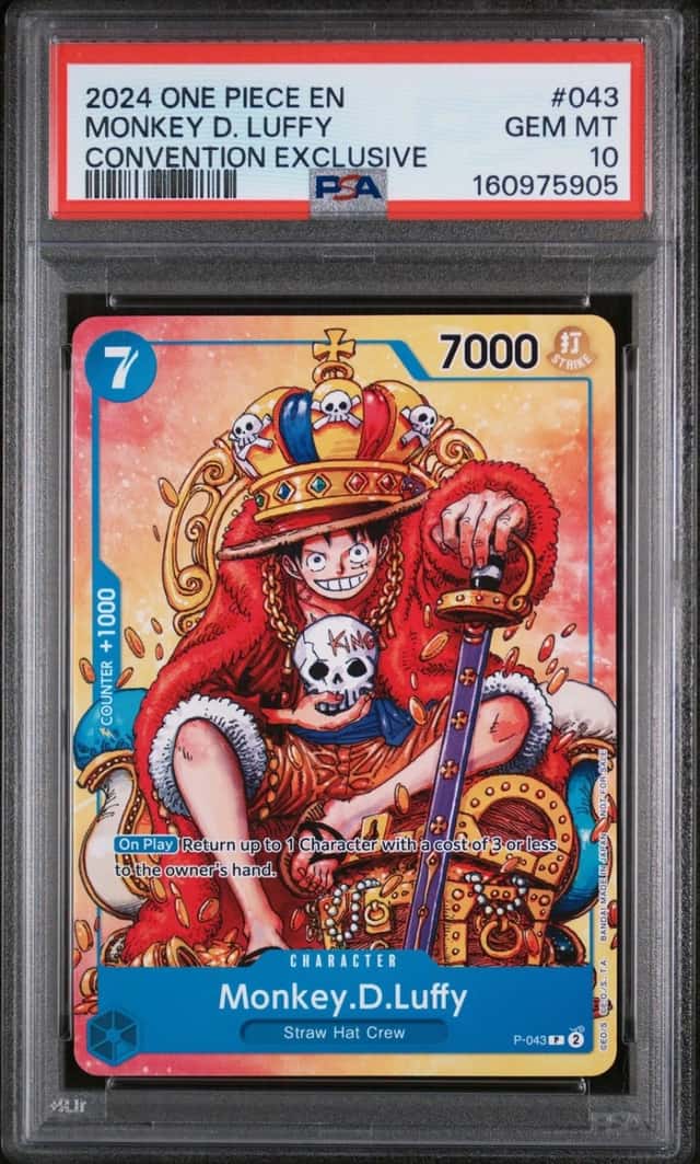 2024 ONE PIECE PROMOS CONVENTION EXCLUSIVE #043 MONKEY D. LUFFY PSA 10